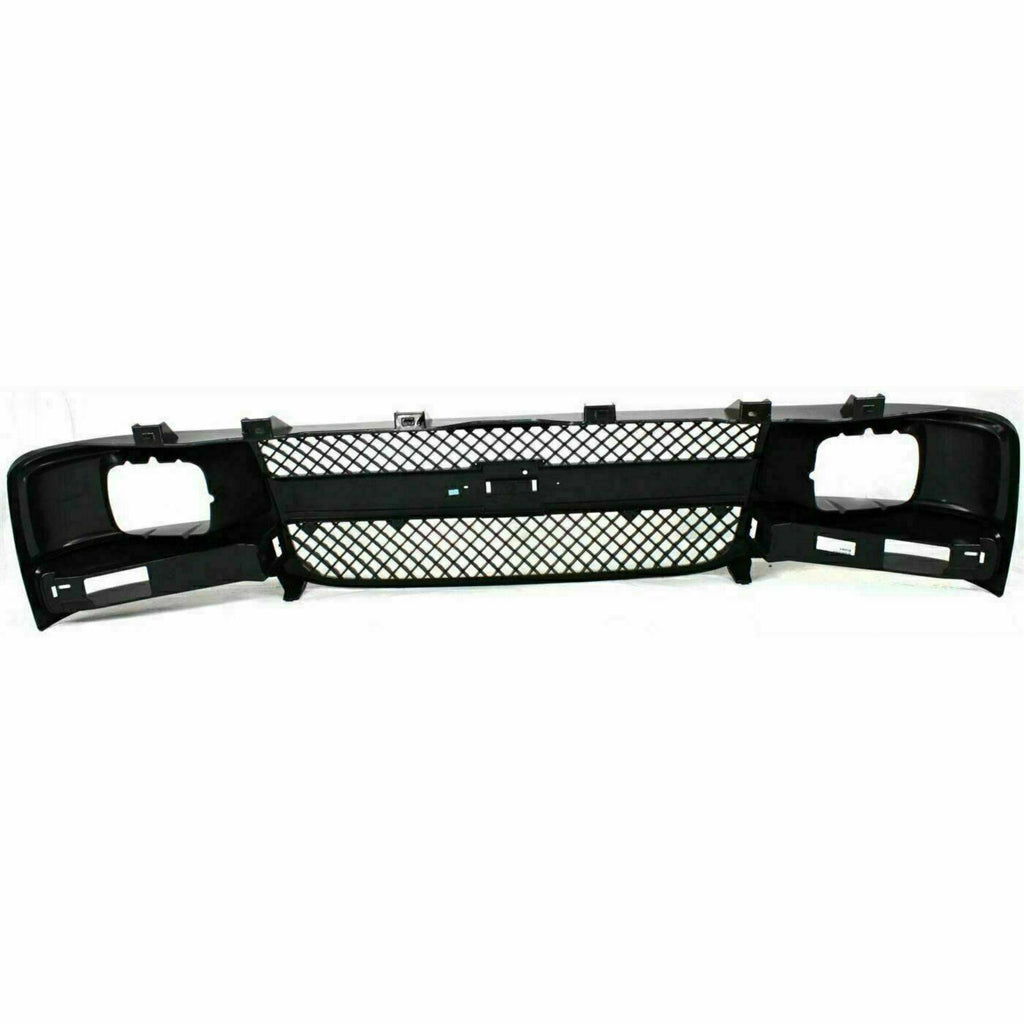 Front Bumper Primed + Upper Cover Textured + Grille For 03-17 Chevy Express Van