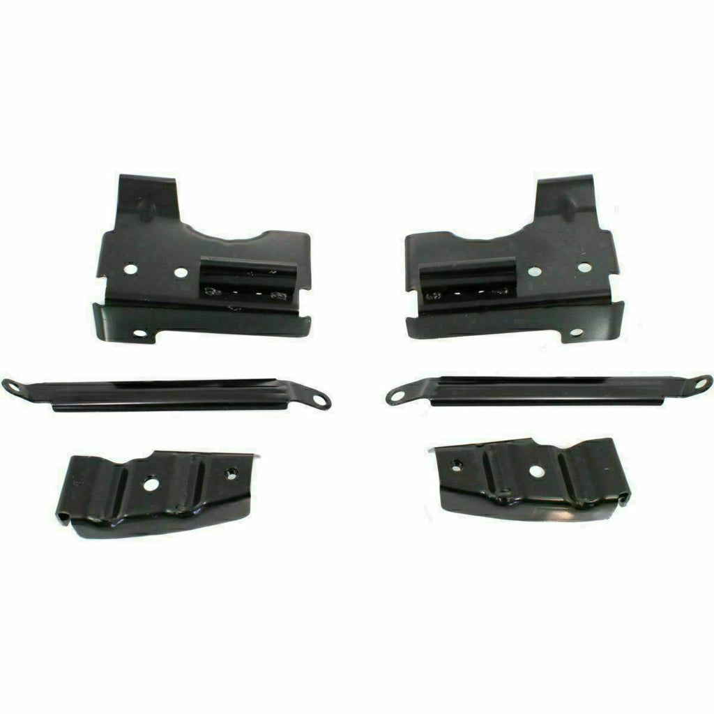 Front Bumper Primed w/ Brackets Kit + Grille+ Fog For 03-06 GMC Sierra 1500 2500