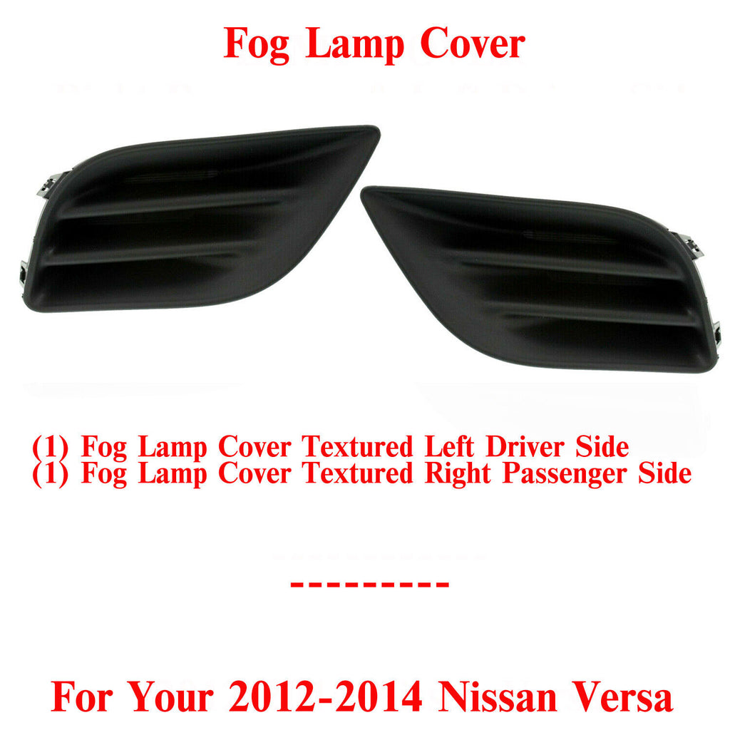 Fog Light Cover Left Driver & Right Passenger Side For 2012-14 Nissan Versa