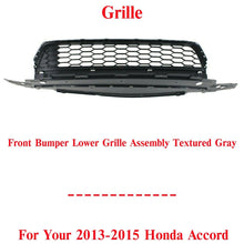 Load image into Gallery viewer, Front Bumper Lower Grille Assembly Textured Gray For 2013-15 Honda Accord Sedan