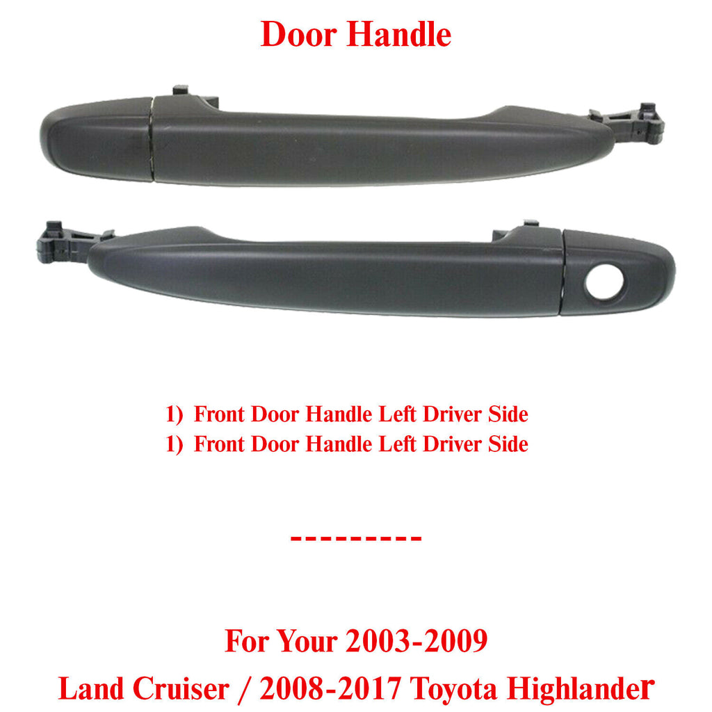 Exterior Front Door Handle Primed For 03-09 Land Cruiser/08-17 Toyota Highlander