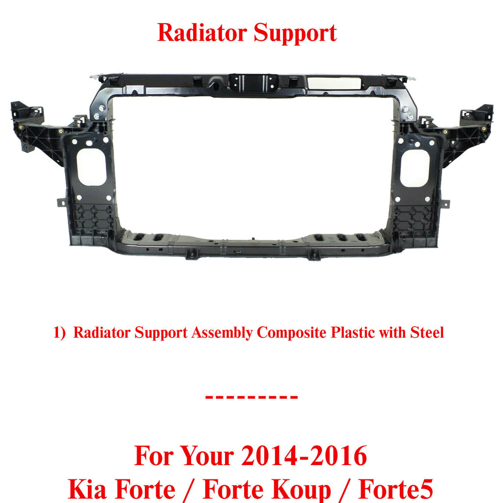 Radiator Support Assembly Plastic For 2014-2016 Kia Forte / Forte Koup / Forte5