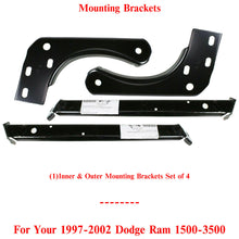 Load image into Gallery viewer, Inner &amp; Outer Bumper Mounting Brackets 4Pc Set For 1997-2002 Dodge Ram 1500-3500