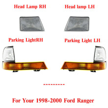 Load image into Gallery viewer, Head Lamps + Corner Parking Lamps Set LH &amp; RH Side For 1998-2000 Ford Ranger