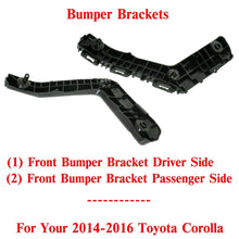 Load image into Gallery viewer, Front Bumper Brackets Driver &amp; Passenger Side For 2014-2016 Toyota Corolla