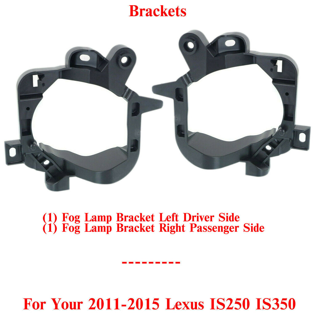 Fog Light Bracket Left & Right Side Plastic For 2011-2015 Lexus IS250 IS350