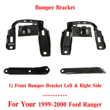 Load image into Gallery viewer, Set of 4 Front Bumper Reinforcement + Brackets Set For 1999-2000 Ford Ranger