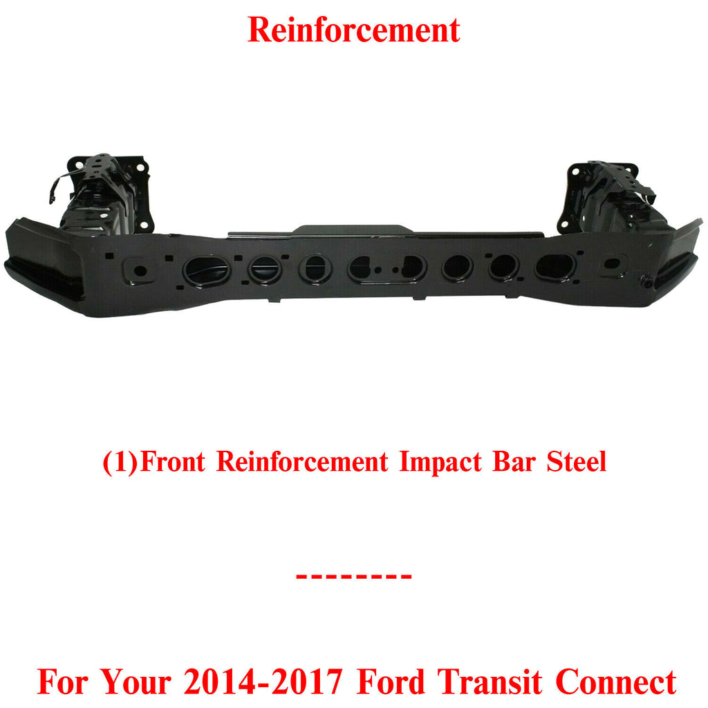 Front Bumper Impact Bar Reinforcement Primed For 2014-2017 Ford Transit Connect