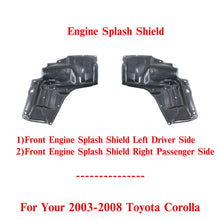 Load image into Gallery viewer, Engine Splash Shield Under Cover Left And Right Side For 2003-08 Toyota Corolla