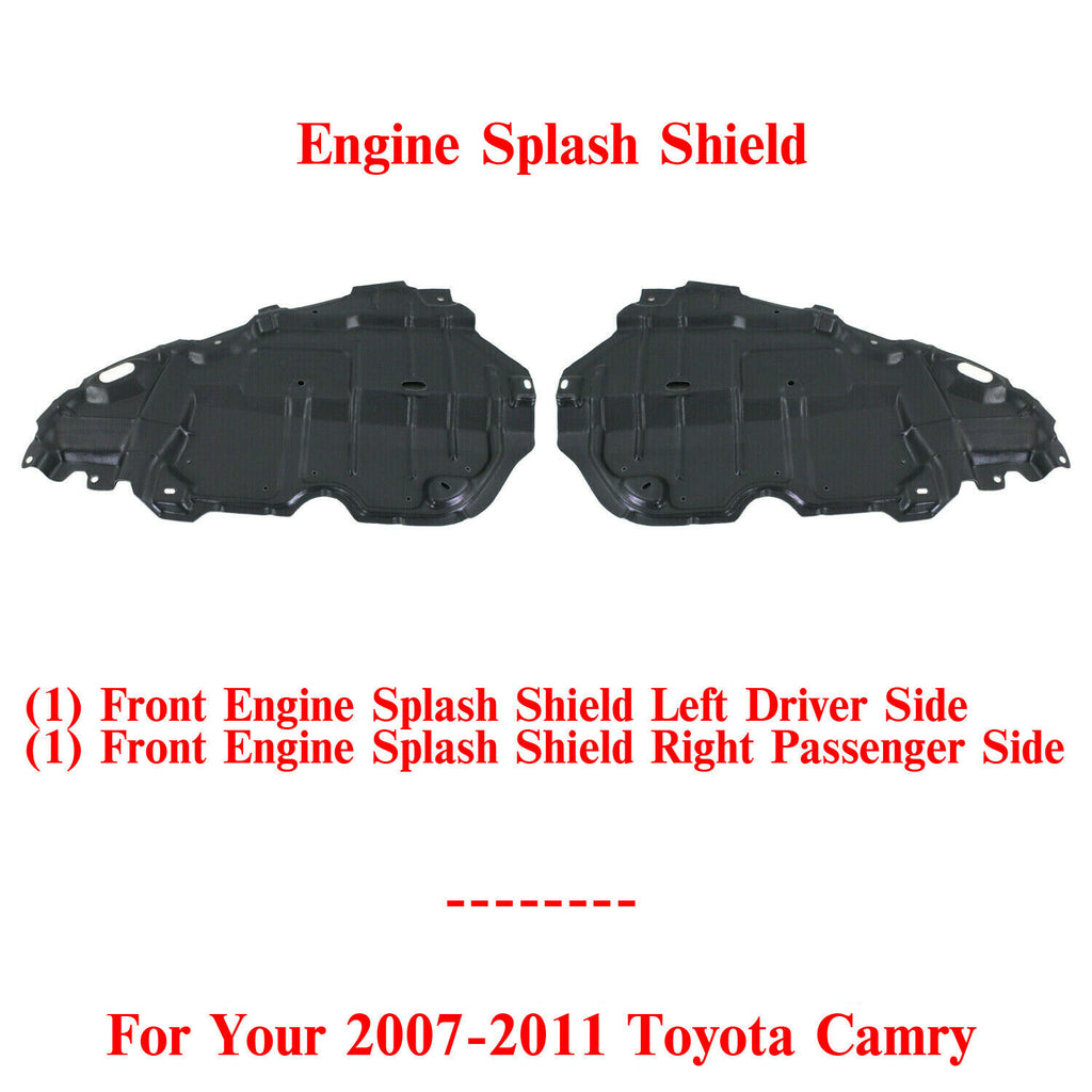 Front Engine Splash Shield Under Cover Right & Left Side For 07-11 Toyota Camry