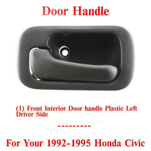 Load image into Gallery viewer, Front Door Handle Driver Side Interior Plastic For 1992-1995 Honda Civic