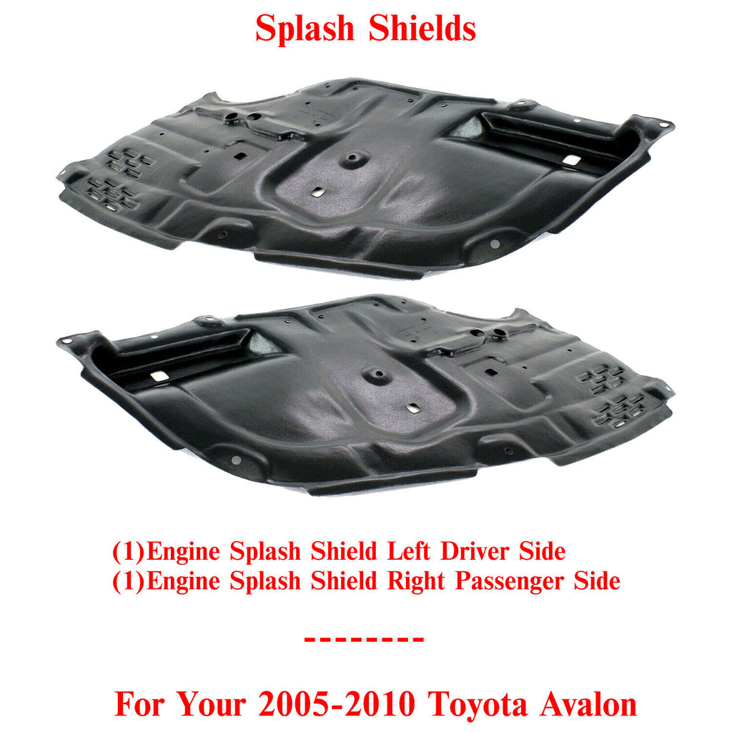 Front Engine Splash Shield Left & Right Side For 2005-2010 Toyota Avalon