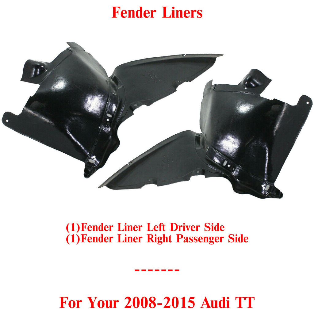 Splash Shield Fender Liner Left & Right Side For 2008-2015 Audi TT