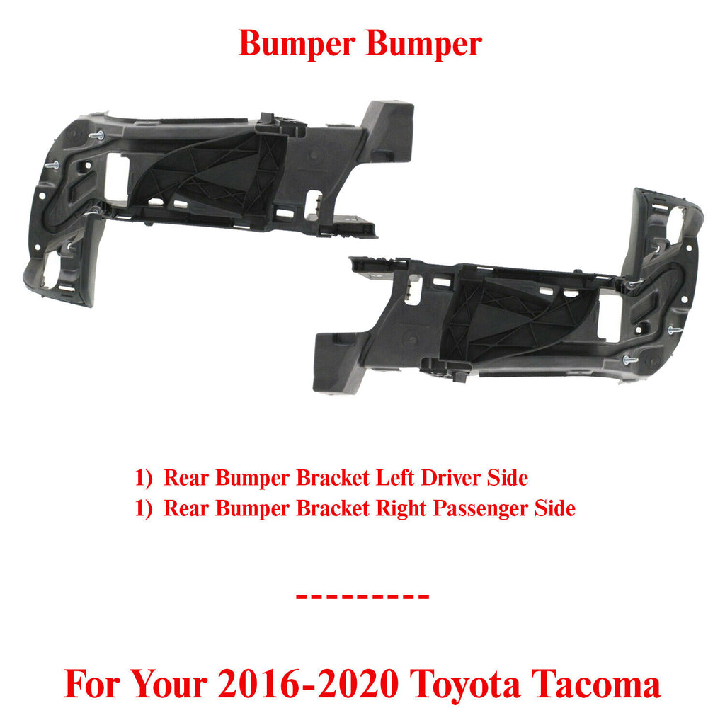 Rear Bumper Brackets Set Extension Right & Left Side For 2016-2020 Toyota Tacoma