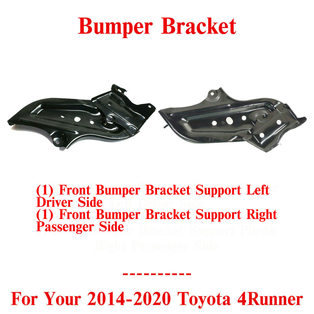 Front Bumper Bracket Support Plastic Left & Right Side For 14-20 Toyota 4Runner