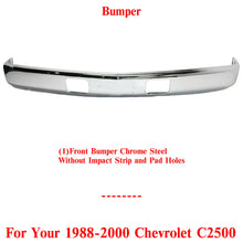 Load image into Gallery viewer, Front Bumper Face Bar Chrome Steel w/ Air Intake Holes For 1988-2000 Chevrolet