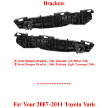 Load image into Gallery viewer, Set of 2 Front Bumper Brackets Left &amp; Right Sides For 2007-2011 Toyota Yaris