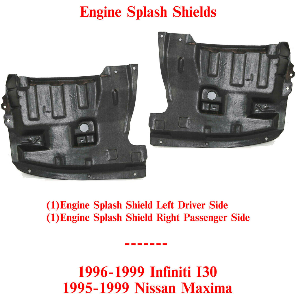 Engine Splash Shield Left &Right Side For 95-99 Nissan Maxima 96-99 Infiniti I30