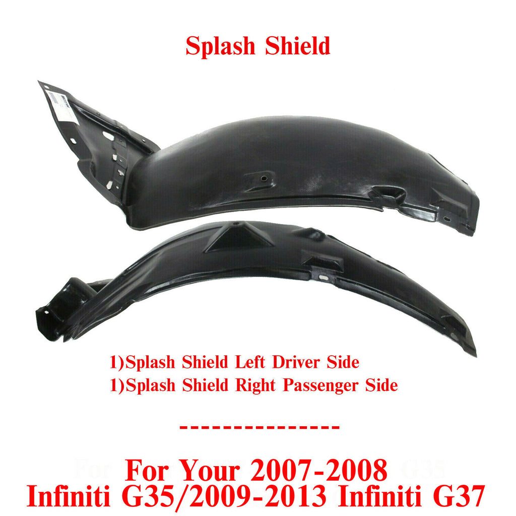 Fender Liner Left & Right Side For 2007-2008 Infiniti G35/ 2009-13 Infiniti G37