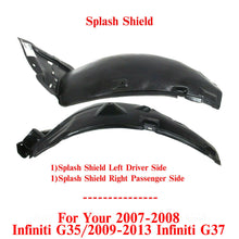 Load image into Gallery viewer, Fender Liner Left &amp; Right Side For 2007-2008 Infiniti G35/ 2009-13 Infiniti G37