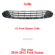 Load image into Gallery viewer, Front Bumper Lower Grille Center Textured Gray Plastic For 2010-2012 Ford Fusion