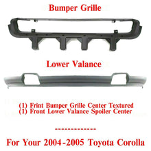 Load image into Gallery viewer, Front Lower Valance Primed + Bumper Grille Center Textured For 04-05 Ford F-150