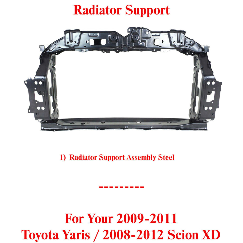 Radiator Support Assembly Steel For 2009-2011 Toyota Yaris 2008-2012 Scion XD