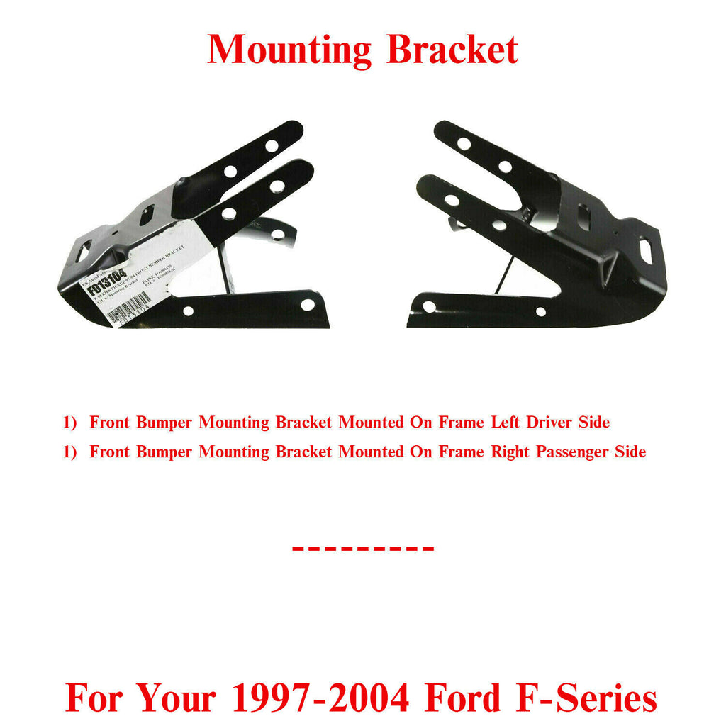 Front Bumper Mounting Bracket Mounted on Frame Lh+Rh For 97-04 Ford F-150 Truck