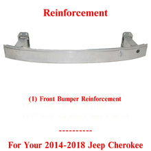 Load image into Gallery viewer, Front Bumper Reinforcement Aluminum w/o Tow Hook Holes For 2014-18 Jeep Cherokee