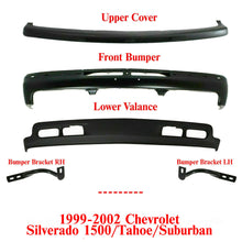 Load image into Gallery viewer, Front Bumper Kit Primed Steel For 1999-2002 Chevy Silverado 1500 Tahoe Suburban
