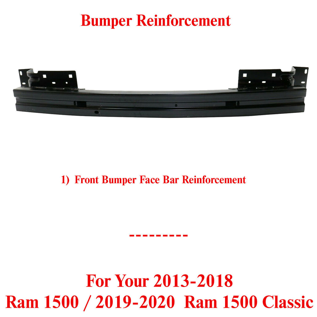 Front Bumper Face Bar Reinforcement For 13-18 Ram 1500 / 19-20 Ram 1500 Classic