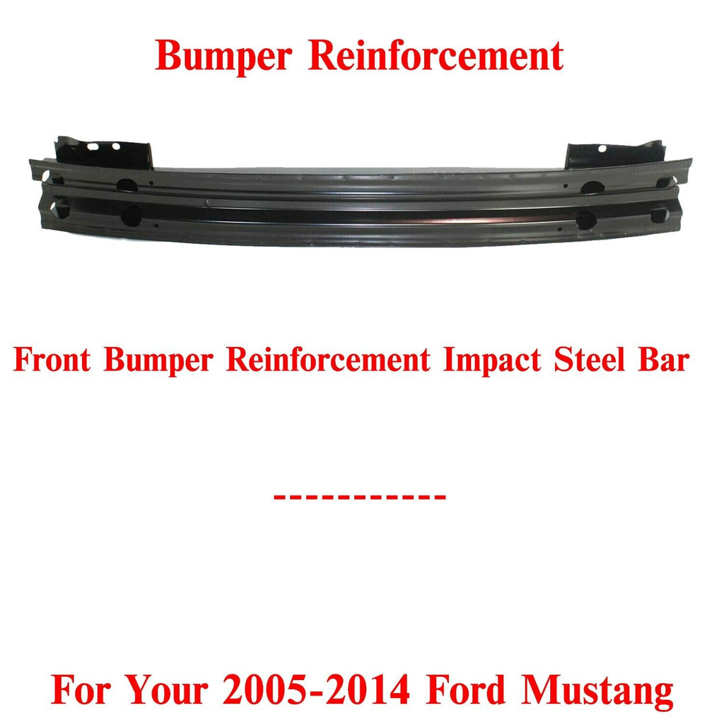 Front Bumper Reinforcement Impact Steel Bar For 2005-2014 Ford Mustang