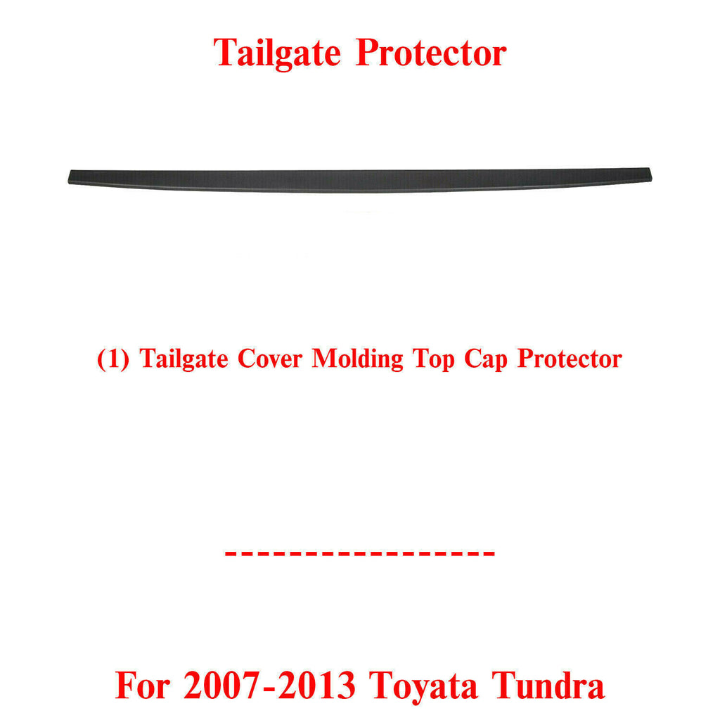 Rear Tailgate Cover Cap Molding Textured Black For 2007-2013 Toyota Tundra