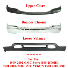 Load image into Gallery viewer, Front Bumper Chrome Kit For 1999-2002 GMC Sierra 1500-2500 / 2000-2006 YUKON