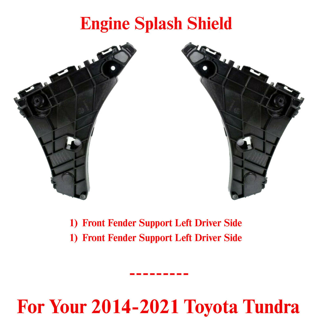 Set of 2 Front Fender Support Driver & Passenger Side For 2014-21 Toyota Tundra