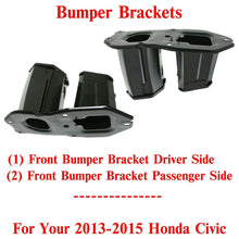 Load image into Gallery viewer, Front Bumper Brackets Driver &amp; Passenger Side For 2013-2015 Honda Civic