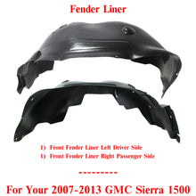 Load image into Gallery viewer, Front Fender Liner Left &amp; Right Side For 2007-2013 GMC Sierra 1500