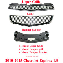 Load image into Gallery viewer, Bumper Grilles Chrome &amp; Bumper Support Bracket For 2010-2015 Chevrolet Equinox 0