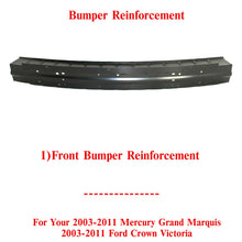 Load image into Gallery viewer, Front Bumper Reinforcement Steel For 03-11 Crown Victoria /Mercury Grand Marquis