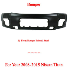 Load image into Gallery viewer, Front Bumper Face Bar Primed Steel For 2008-2015 Nissan Titan