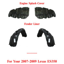 Load image into Gallery viewer, Engine Splash Shield Under Cover &amp; Fender Liner LH+RH For 2007-2009 Lexus ES350