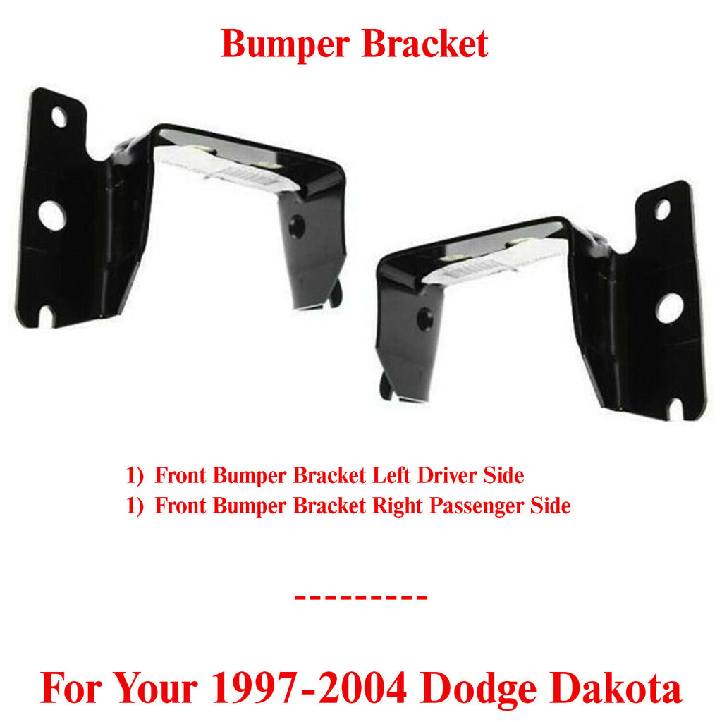 Front Bumper Bracket Inner Left & Right Side For 1997-2004 Dodge Dakota