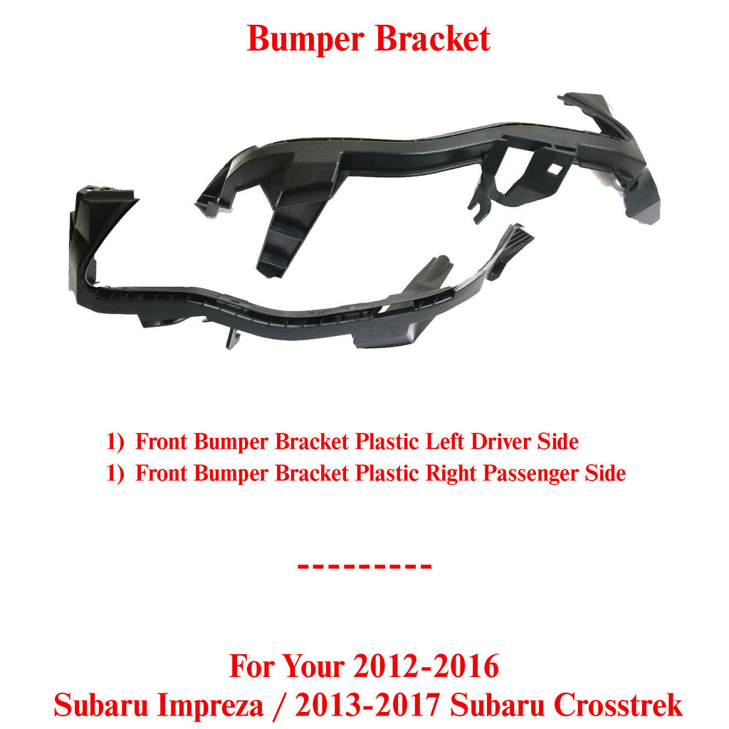 Front Bumper Bracket LH & RH For 2012-16 Subaru Impreza / 13-17 Subaru Crosstrek
