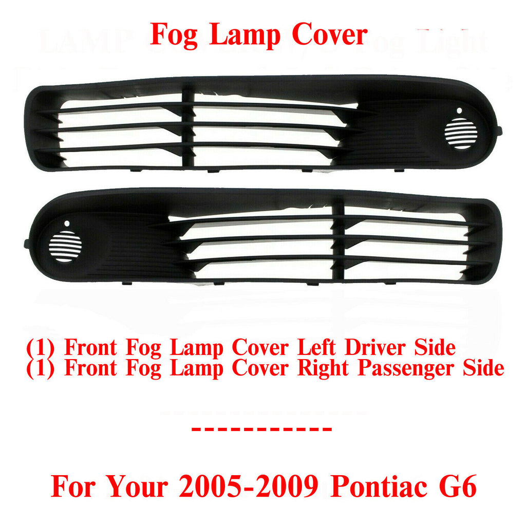Lamp Cover Outer Adhesive Textured Without Fog Lights For 2005-2009 Pontiac G6