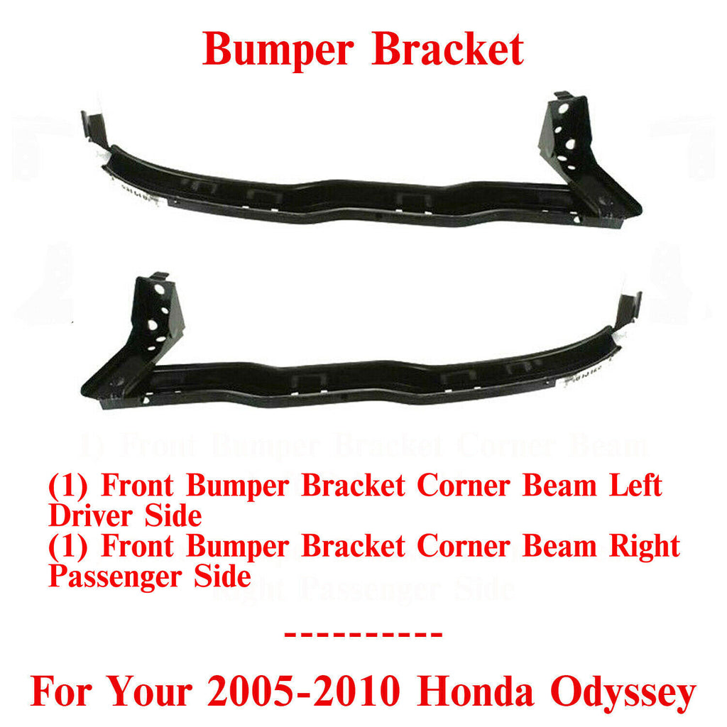 Front Bumper Bracket Corner Beam Left & Right Side For 2005-2010 Honda Odyssey