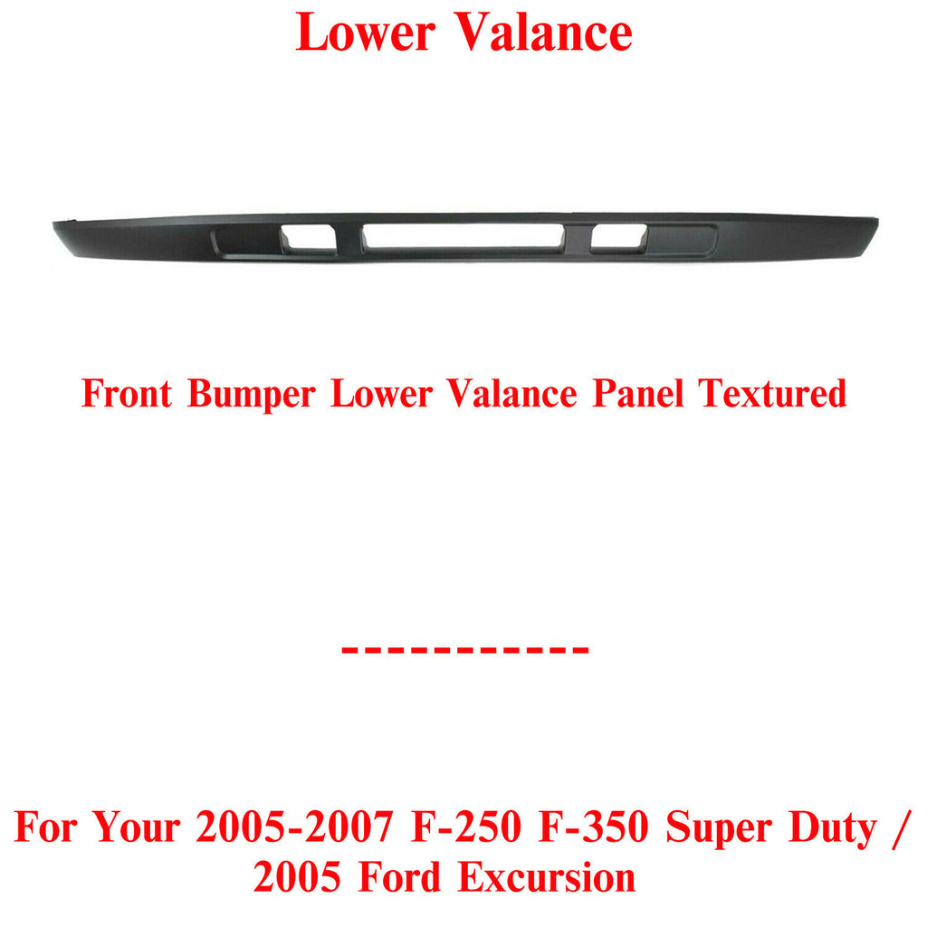 Front Bumper Lower Valance Penal Textured For 2005-2007 F-250 F-350 Super Duty