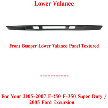 Load image into Gallery viewer, Front Bumper Lower Valance Penal Textured For 2005-2007 F-250 F-350 Super Duty