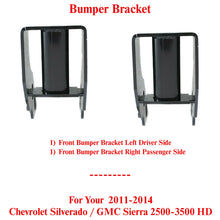 Load image into Gallery viewer, Front Bumper Brackets Set For 11-14 Chevrolet Silverado /GMC Sierra 2500-3500 HD