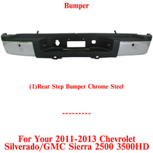 Load image into Gallery viewer, Rear Step Bumper Assembly Chrome Steel For 2011-13 Chevy Silverado 2500HD 3500HD