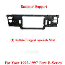 Load image into Gallery viewer, Front Bumper Radiator Support Assembly Steel Black For 1992-1997 Ford F-Series